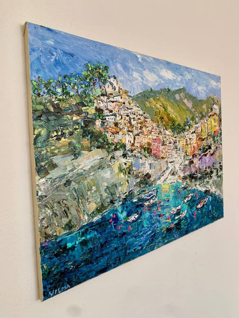 Original Impressionism Seascape Painting by Vilma Gataveckiene