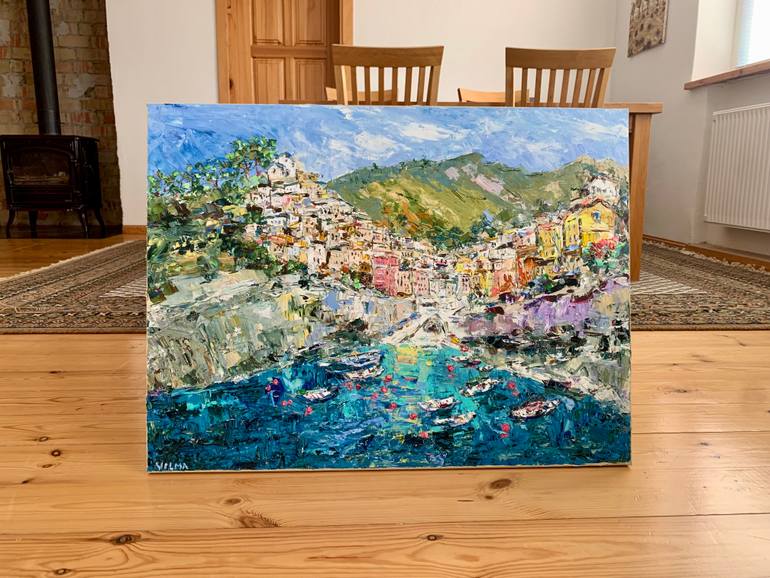 Original Impressionism Seascape Painting by Vilma Gataveckiene