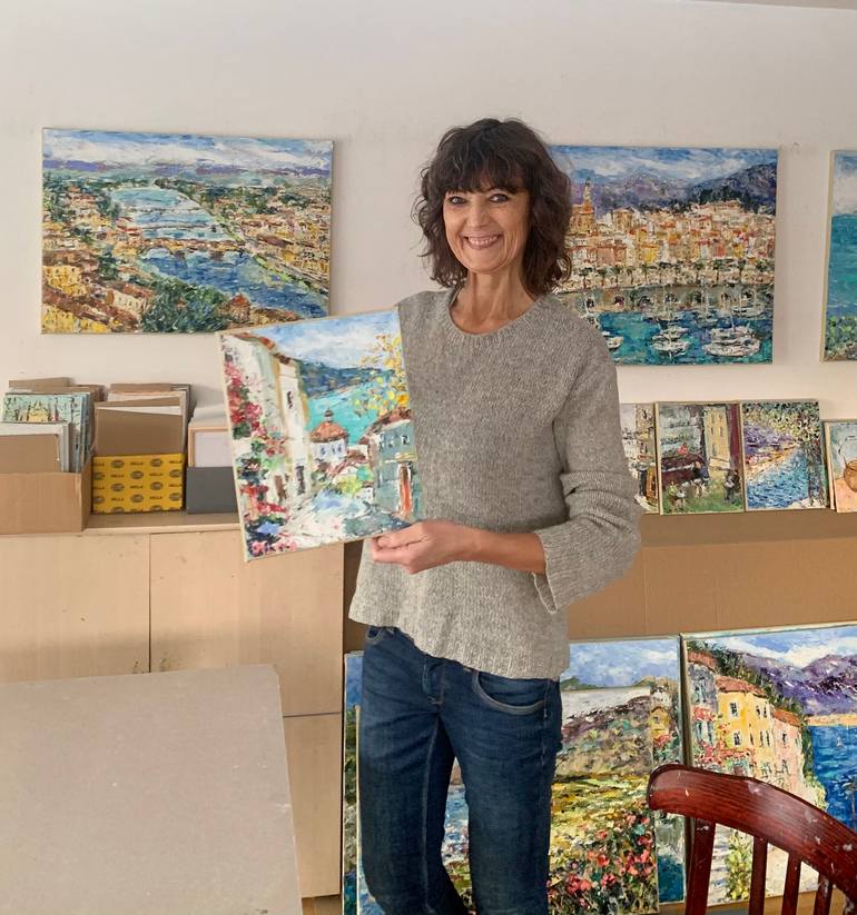 Original Impressionism Seascape Painting by Vilma Gataveckiene