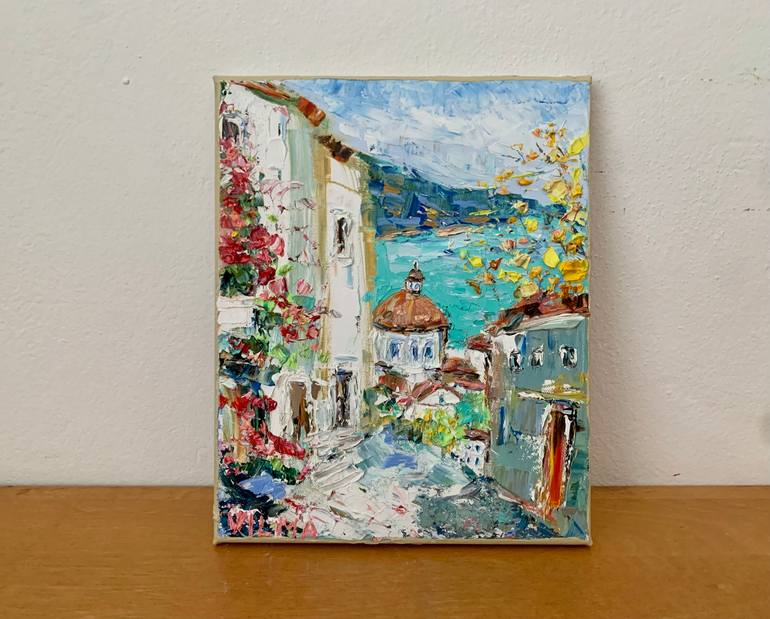 Original Impressionism Seascape Painting by Vilma Gataveckiene