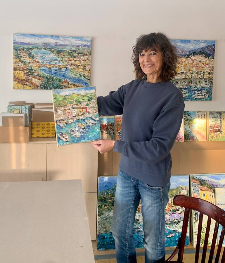 Original Impressionism Seascape Painting by Vilma Gataveckiene