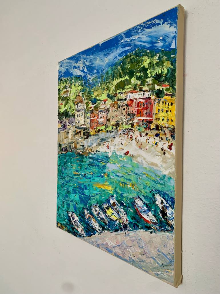 Original Impressionism Seascape Painting by Vilma Gataveckiene
