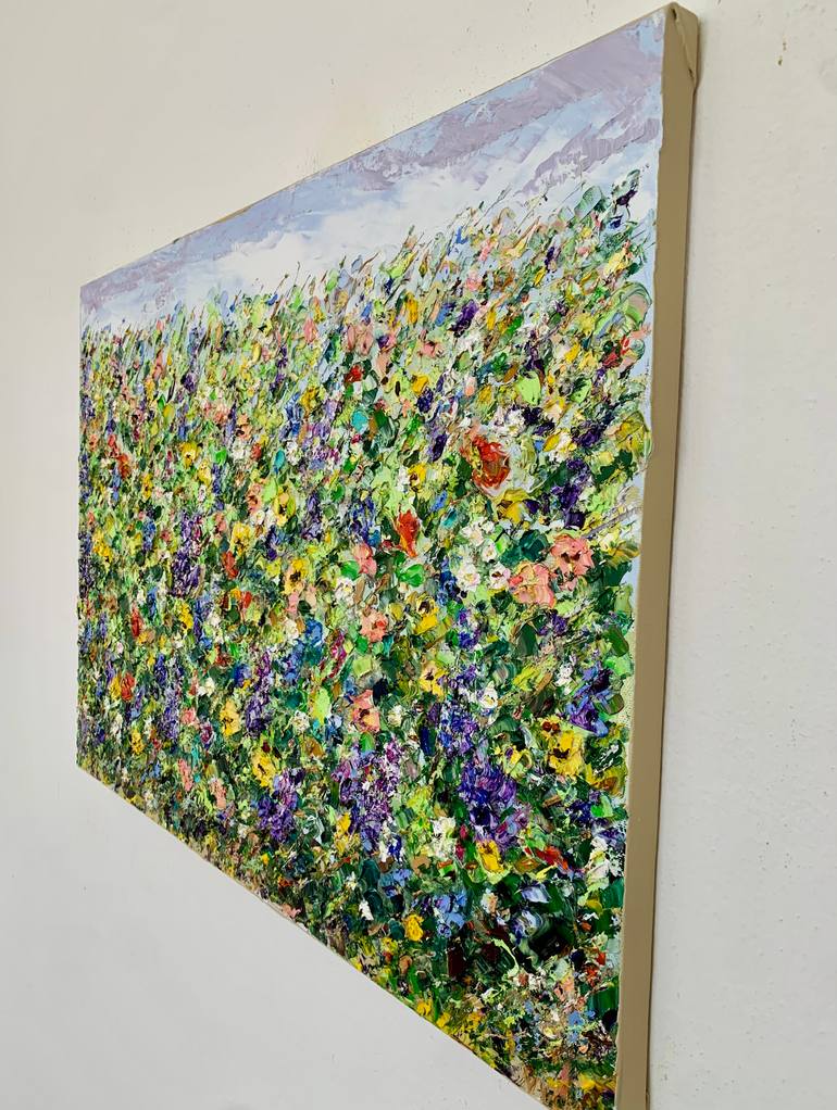 Original Impressionism Floral Painting by Vilma Gataveckiene