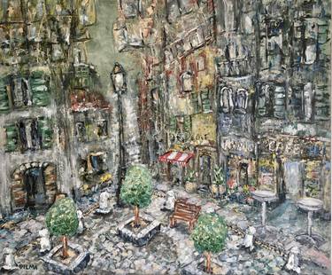 Print of Abstract Cities Paintings by Vilma Gataveckiene