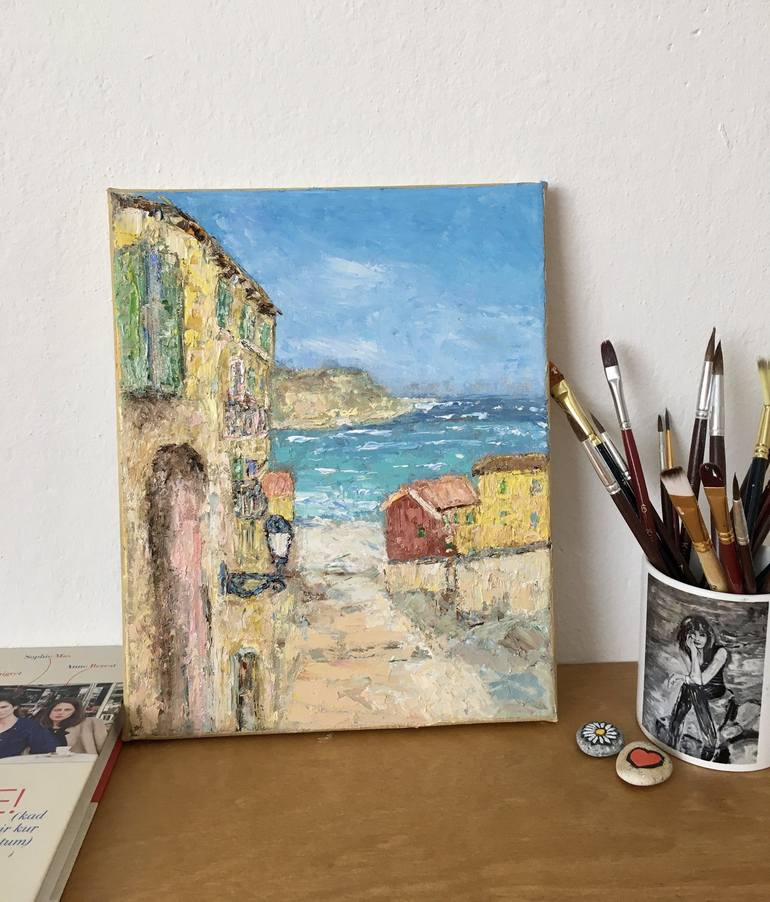 Original Impressionism Cities Painting by Vilma Gataveckiene