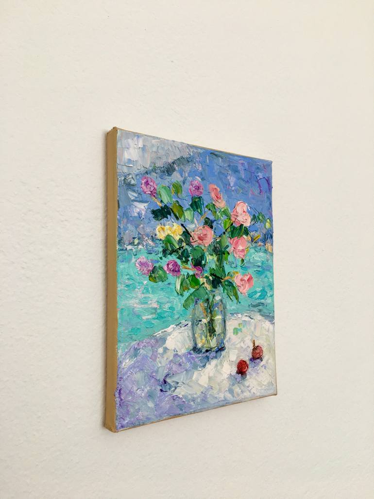 Original Impressionism Still Life Painting by Vilma Gataveckiene