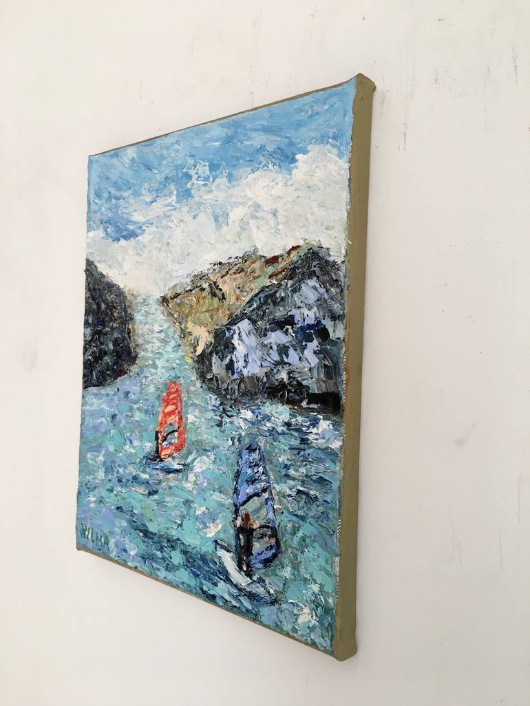 Original Impressionism Sports Painting by Vilma Gataveckiene