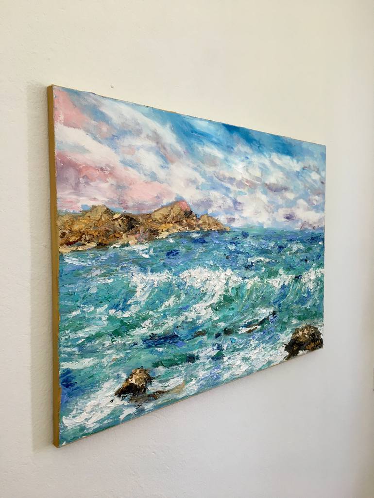 Original Abstract Water Painting by Vilma Gataveckiene