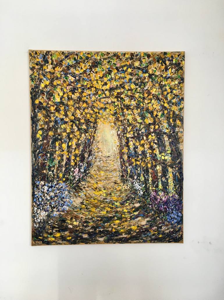 Original Abstract Landscape Painting by Vilma Gataveckiene