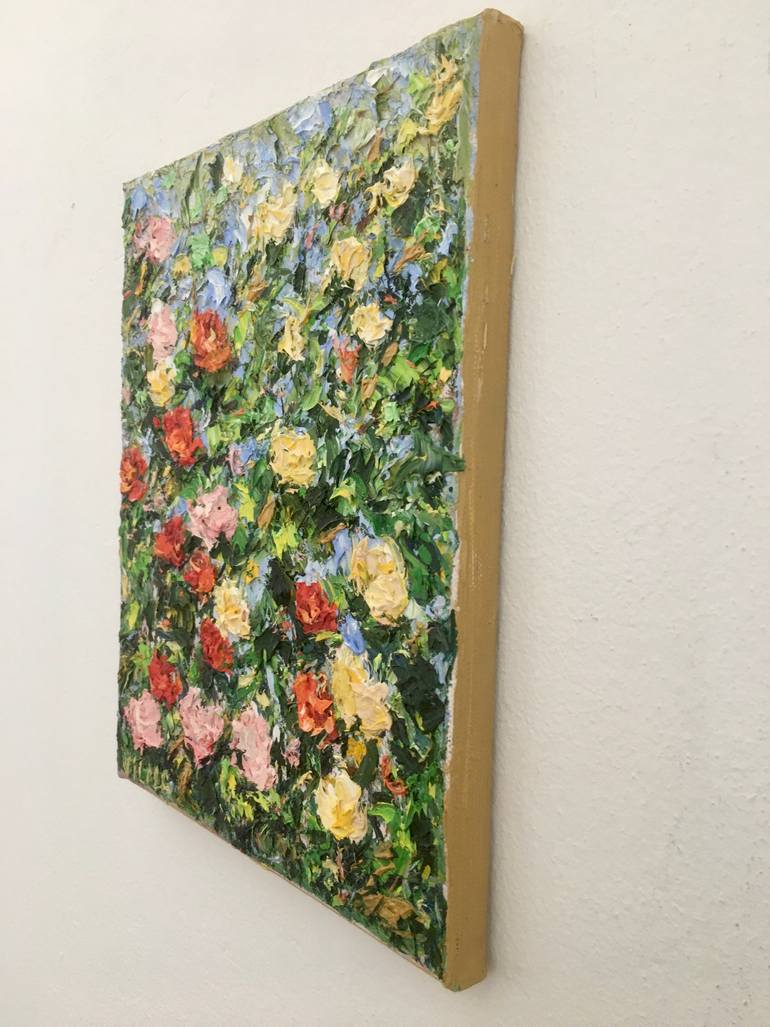 Original Abstract Floral Painting by Vilma Gataveckiene