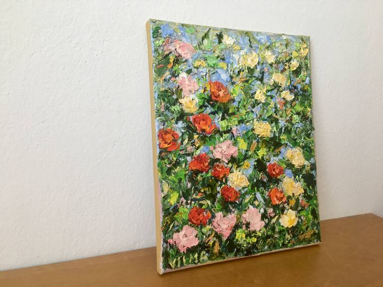 Original Abstract Floral Painting by Vilma Gataveckiene