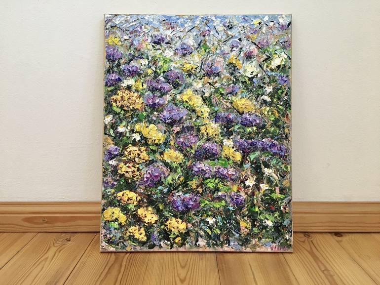 Original Abstract Floral Painting by Vilma Gataveckiene