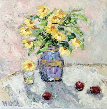 Original Impressionism Still Life Paintings by Vilma Gataveckiene