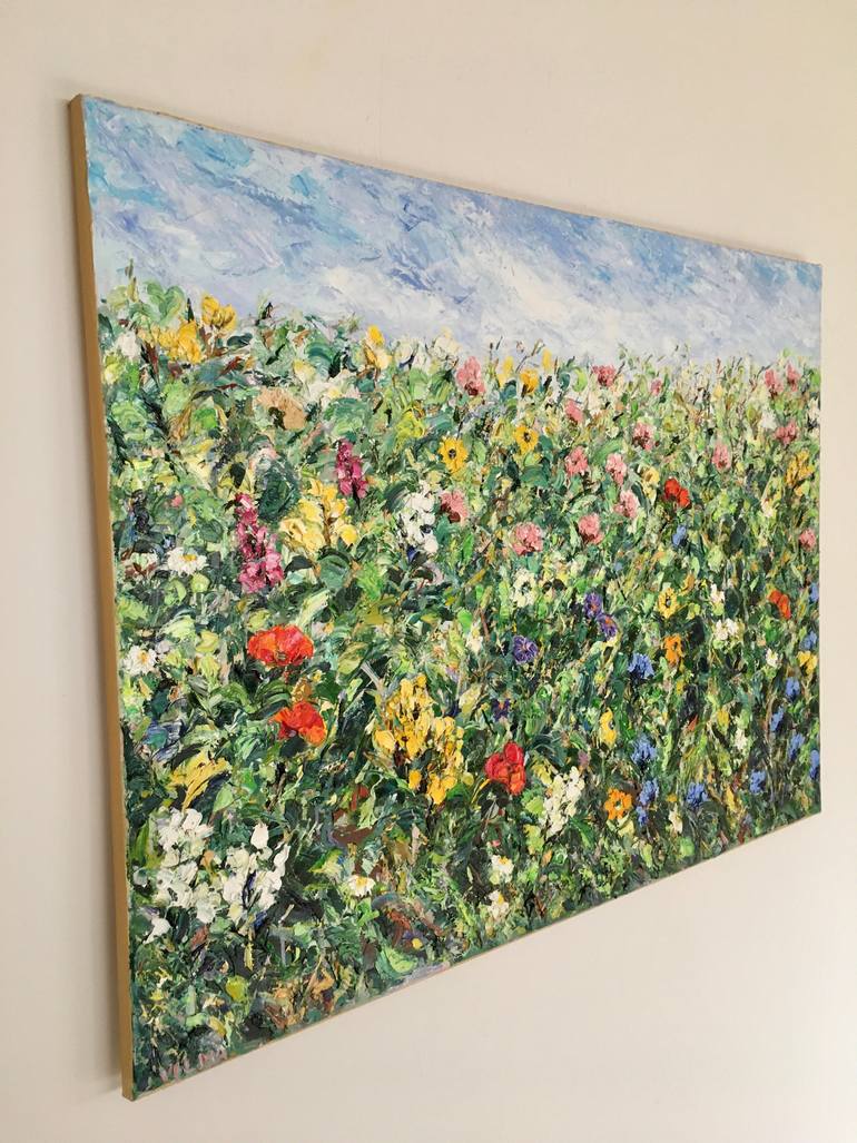 Original Abstract Floral Painting by Vilma Gataveckiene