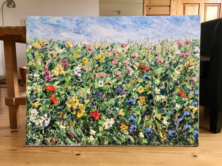 Original Abstract Floral Painting by Vilma Gataveckiene