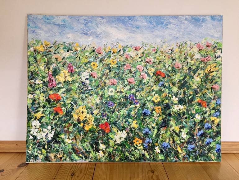 Original Abstract Floral Painting by Vilma Gataveckiene