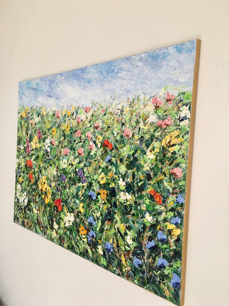 Original Abstract Floral Painting by Vilma Gataveckiene