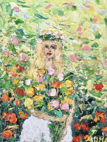 Print of Floral Paintings by Vilma Gataveckiene