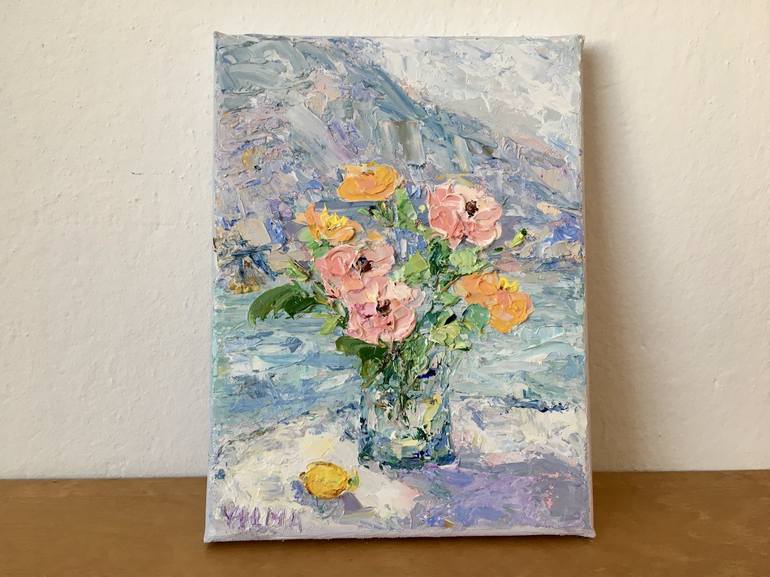 Original Impressionism Still Life Painting by Vilma Gataveckiene