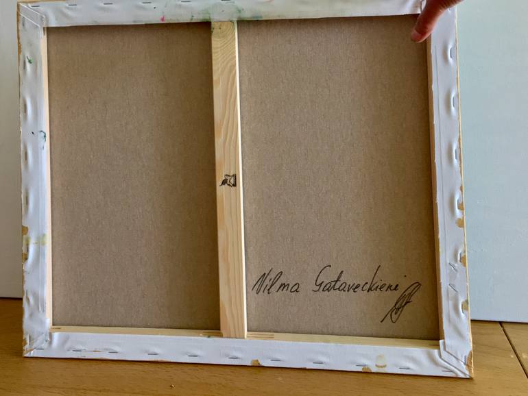 Original Abstract Floral Painting by Vilma Gataveckiene