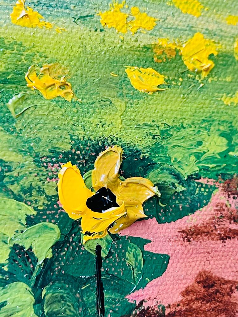 Original Impressionism Floral Painting by Nisha Ghela