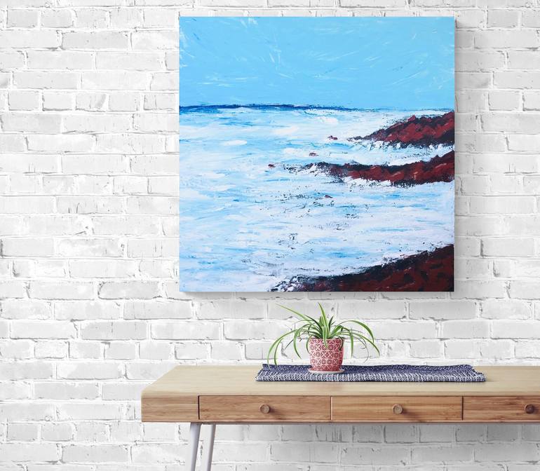 Original Abstract Seascape Painting by Nisha Ghela
