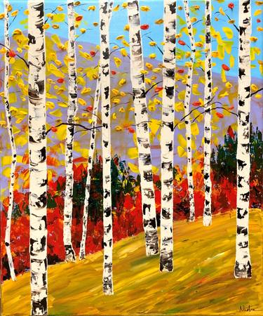 Original Abstract Tree Paintings by Nisha Ghela