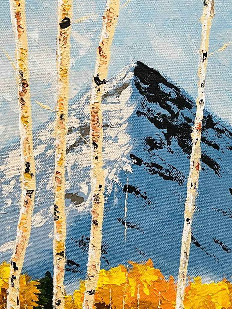 NEW PAINTING Colourful Spring Forest Birch and Aspen Tree Painting