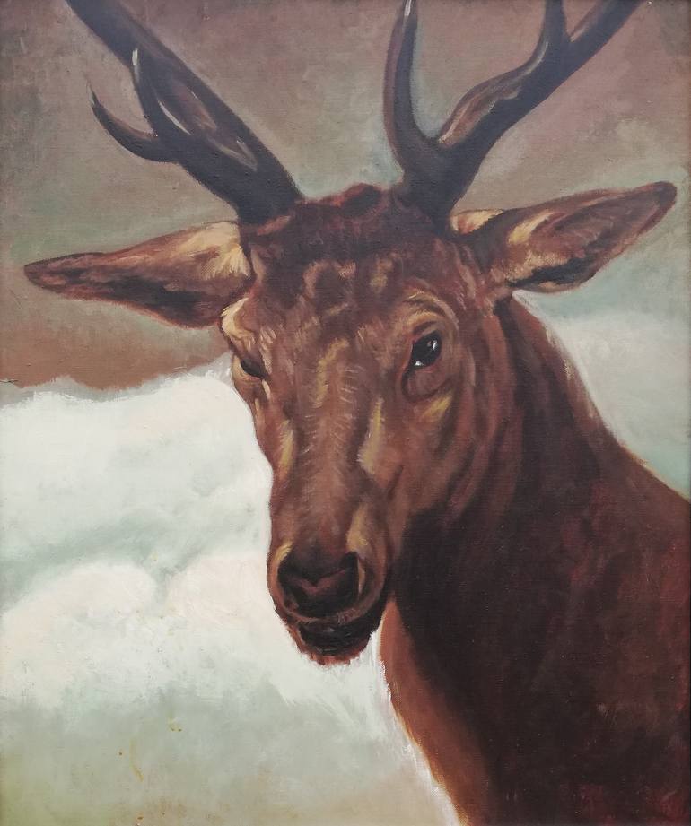 deer head paintings