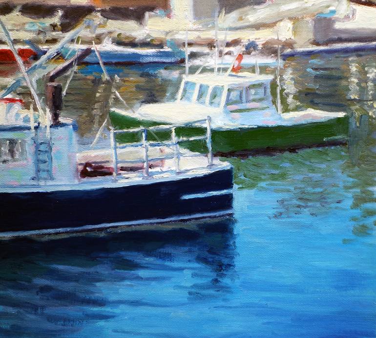 Original Impressionism Boat Painting by Daniel Fishback