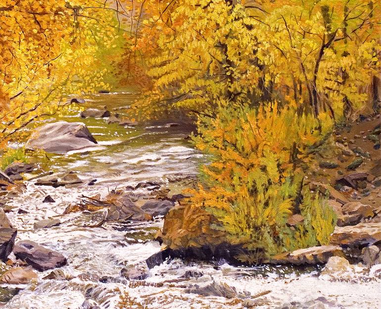 Original Impressionism Landscape Painting by Daniel Fishback