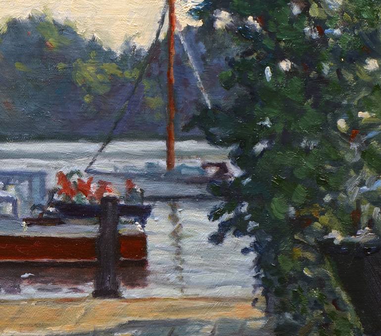 Original Boat Painting by Daniel Fishback