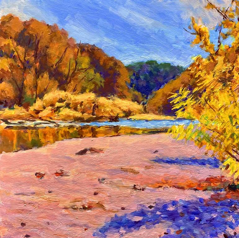 Original Impressionism Landscape Painting by Daniel Fishback