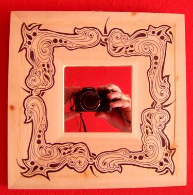 RED TRIBAL - on mirror from IKEA  thumb