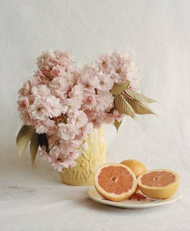 Pink Blossoms and Grapefruit (small) - Limited Edition of 8 thumb