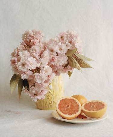 Pink Blossoms and Grapefruit (large) - Limited Edition of 8 thumb