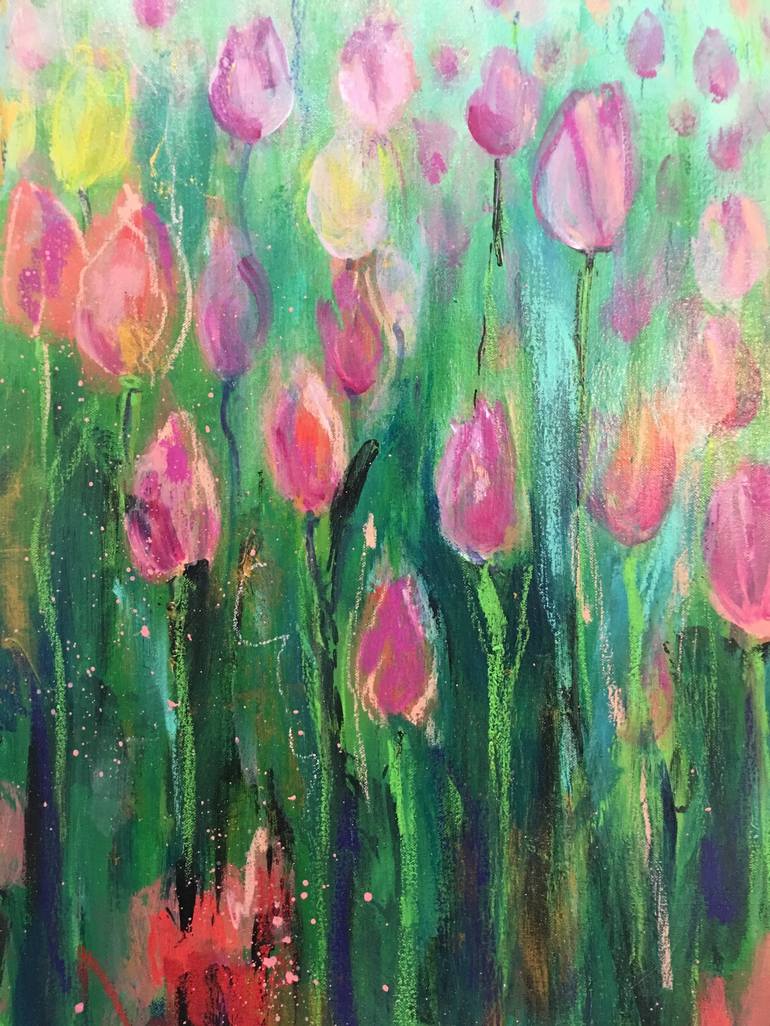 Original Abstract Floral Painting by Marta Mandolini