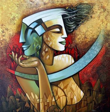 Original Modern Erotic Painting by Jai Srivastava
