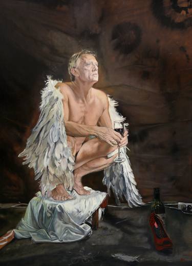 Red Shoe (Portrait of Simon Burke ) by Mertim Gokalp thumb