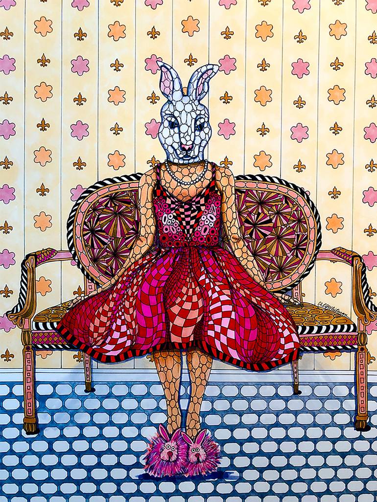 Bunny Girl Drawing by Amy Whitman | Saatchi Art