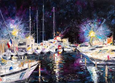 Original Impressionism Yacht Paintings by Natalia Shchipakina