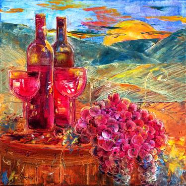 Original Impressionism Food & Drink Paintings by Natalia Shchipakina