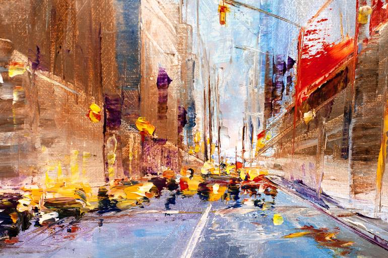 Original Impressionism Cities Painting by Natalia Shchipakina