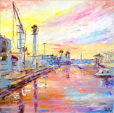 Original Impressionism Boat Paintings by Natalia Shchipakina