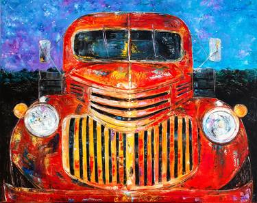 Original Impressionism Car Paintings by Natalia Shchipakina