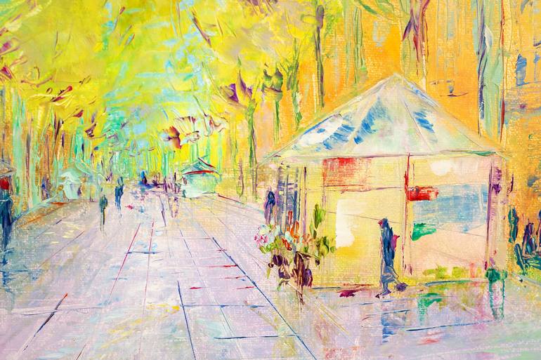 Original Impressionism Cities Painting by Natalia Shchipakina