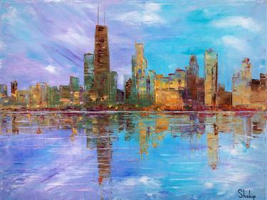 Original Impressionism Cities Painting by Natalia Shchipakina