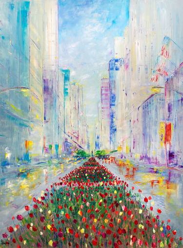 Original Impressionism Cities Painting by Natalia Shchipakina