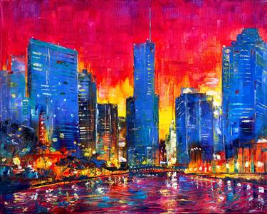 Original Impressionism Cinema Painting by Natalia Shchipakina
