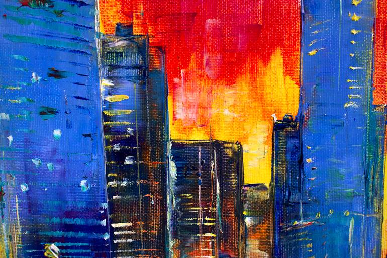 Original Impressionism Cinema Painting by Natalia Shchipakina